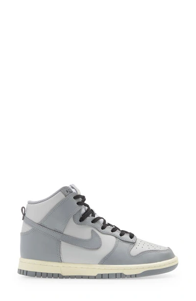 Shop Nike Dunk High Basketball Sneaker In Grey Fog/ Particle Grey