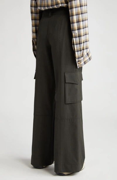 Shop Twp Stretch Wool Cargo Pants In Military