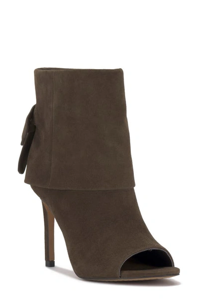 Shop Vince Camuto Amesha Open Toe Bootie In Sable Brnlea