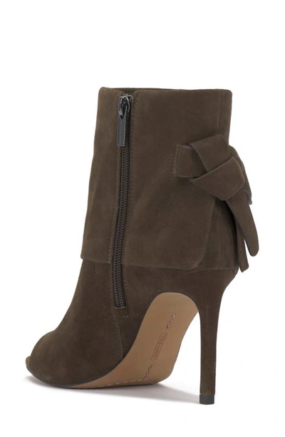 Shop Vince Camuto Amesha Open Toe Bootie In Sable Brnlea