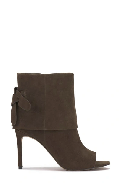 Shop Vince Camuto Amesha Open Toe Bootie In Sable Brnlea