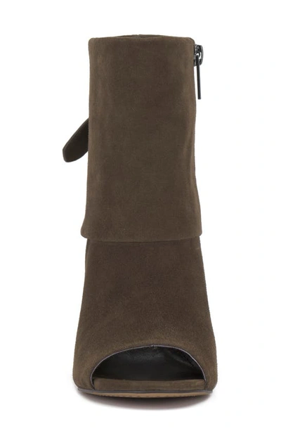 Vince Camuto Amesha Open Toe Bootie In Sable Brnlea