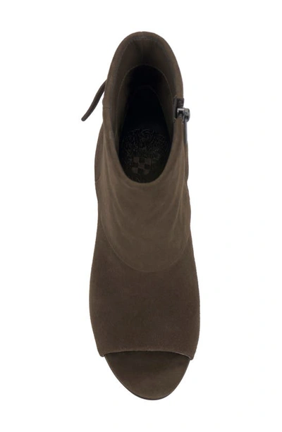 Vince Camuto Amesha Open Toe Bootie In Sable Brnlea