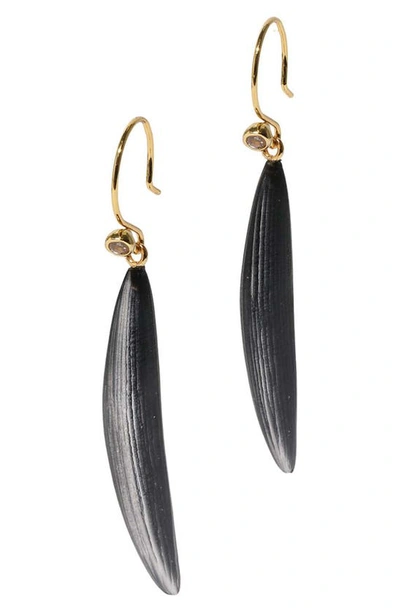Shop Alexis Bittar Lucite® Sliver Drop Earrings In Black