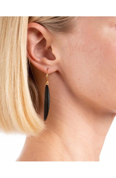 Shop Alexis Bittar Lucite® Sliver Drop Earrings In Black