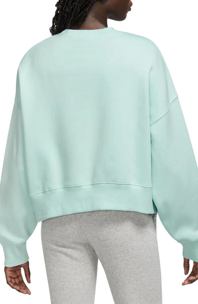 Shop Nike Phoenix Fleece Crewneck Sweatshirt In Jade Ice/ Sail