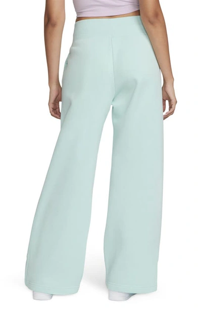 Shop Nike Sportswear Phoenix High Waist Wide Leg Sweatpants In Jade Ice/ Sail