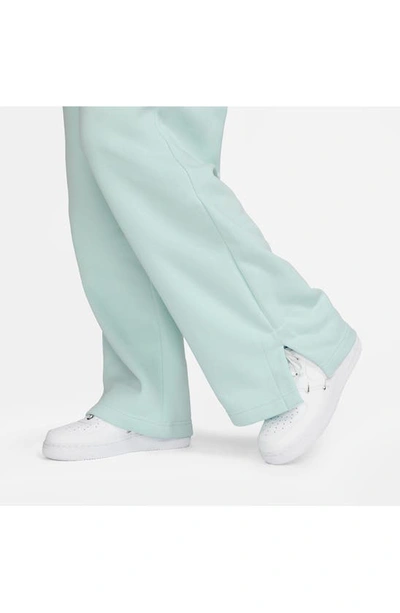 Shop Nike Sportswear Phoenix High Waist Wide Leg Sweatpants In Jade Ice/ Sail