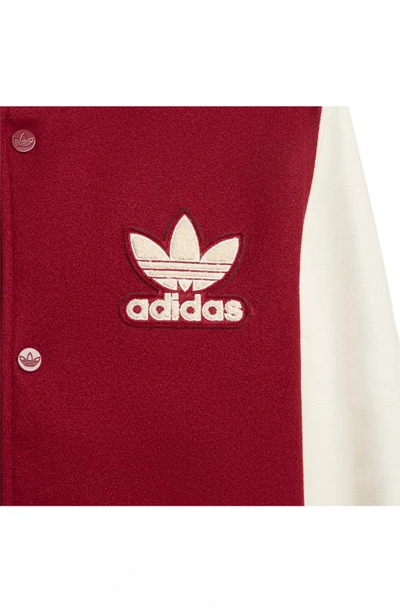 Shop Adidas Originals Kids' Adicolor Recycled Polyester Collegiate Jacket In Collegiate Burgundy