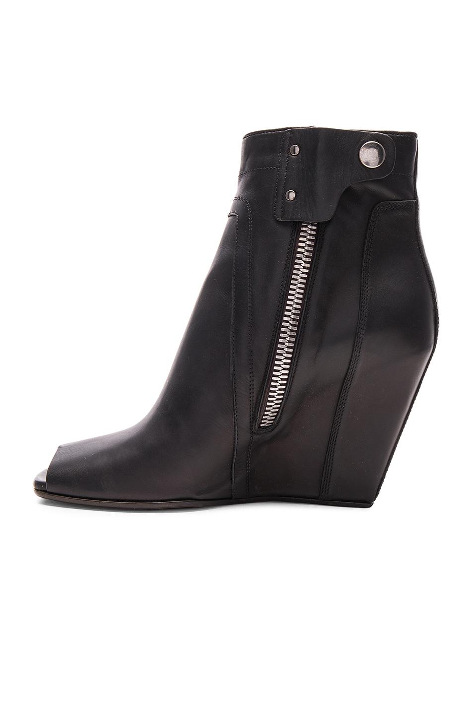rick owens peep toe boots