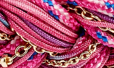 Shop Kendra Scott Masie Braided Cord Bracelet In Gold Pink Mix
