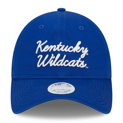 Shop New Era Royal Kentucky Wildcats Script 9twenty Adjustable Hat