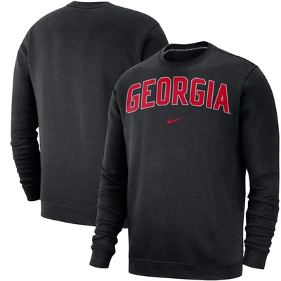 Nike Black Georgia Bulldogs Club Fleece Sweatshirt | ModeSens