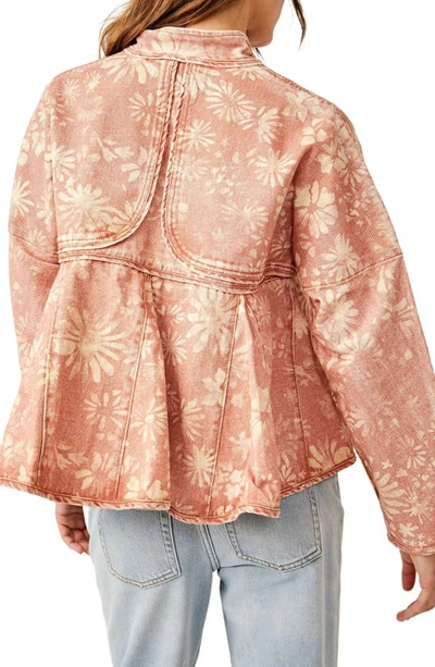 Free People Lua Bed Jacket In Apricot Combo