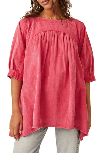 Shop Free People Memories Of You Corduroy Tunic Top In Mademoiselle