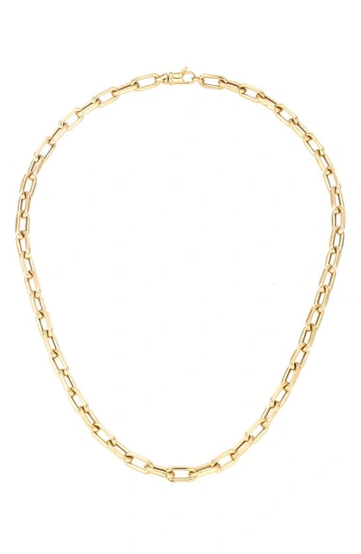 Shop Adina Reyter Oval Link Necklace In Yellow Gold