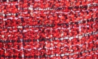 Maje Chain-link Trim Tweed Shorts In Red