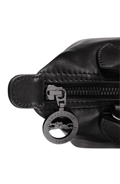 Longchamp Extra Small Le Pliage Xtra Leather Top Handle Bag In Black