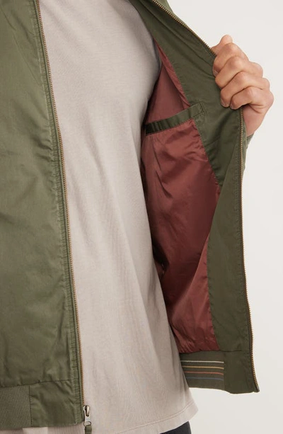 Shop Marine Layer Rossland Dry Waxed Cotton Bomber Jacket In Climbing I