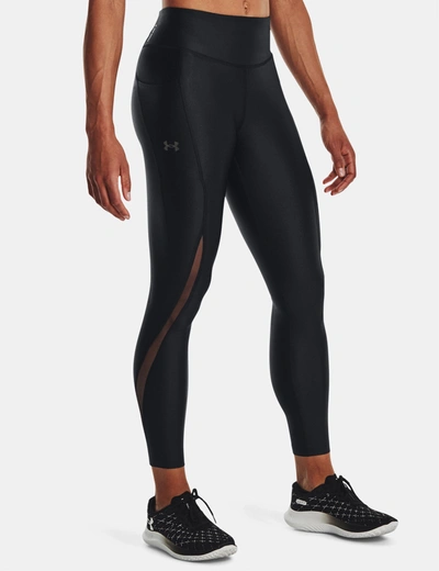 Shop Under Armour Fly-fast Elite Iso-chill Ankle Tights In Black