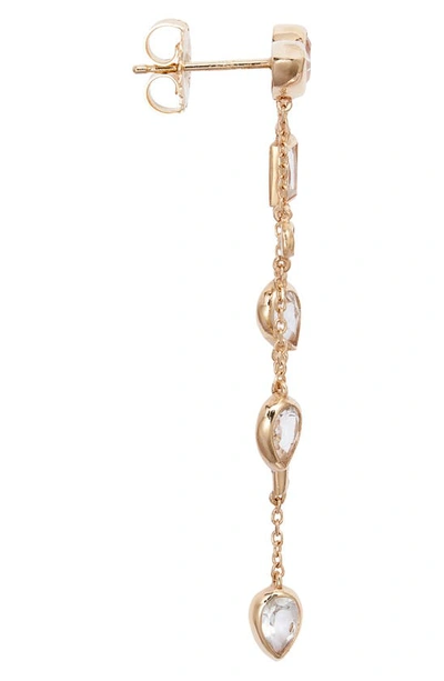 Shop Anzie Cléo Eliana Double Chain Drop Earrings In Gold