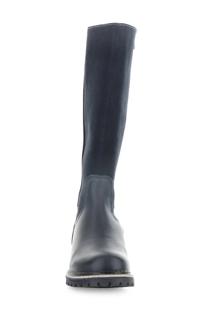 Bos. & Co. Hudson Waterproof Boot In Navy Saddle/ Suede
