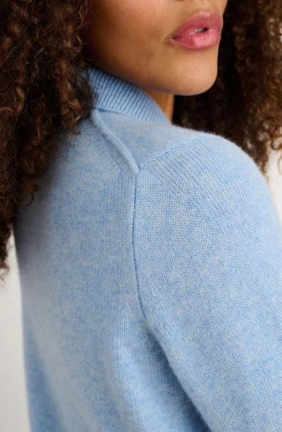 Shop Alex Mill Alice Cashmere Polo Sweater In Frost Blue