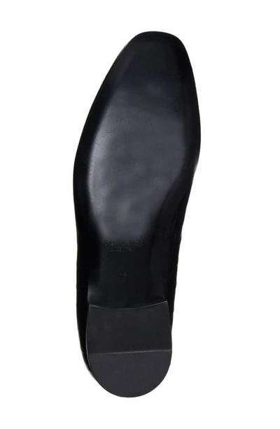 Shop Versace Croc Embossed Calfskin Smoking Slipper In Black