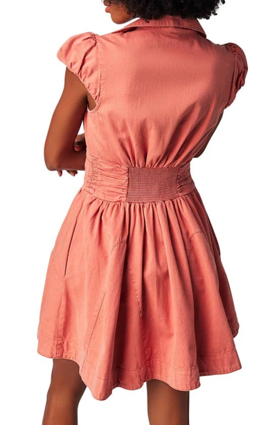 Shop Free People Chester Nonstretch Denim Dress In Lightest Rose