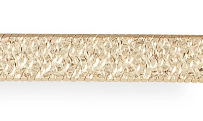 Shop Argento Vivo Sterling Silver Textured Linear Drop Earrings In Gold