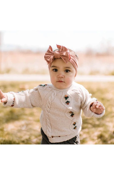 Baby Bling Fab-bow-lous Headband In Putty