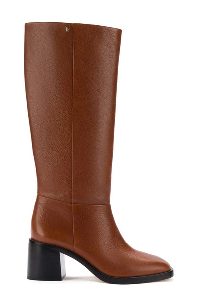 Shop Larroude Ricky Block Heel Boot In Mocha