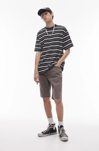 Shop Topman Oversize Stripe T-shirt In Black