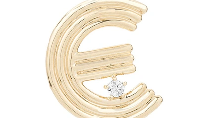 Shop Adina Reyter Groovy E Initial Diamond Pendant Charm In Yellow Gold
