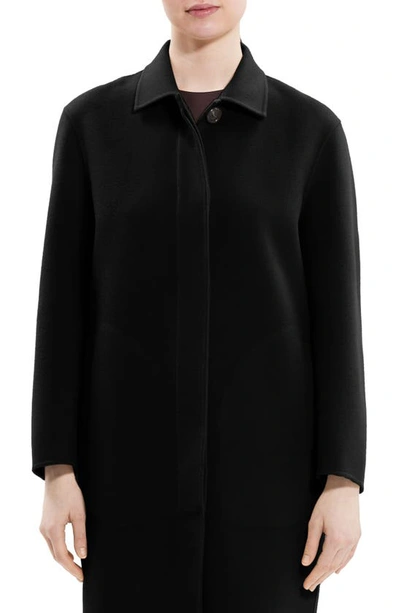 Shop Theory Wool & Cashmere Car Coat In Black