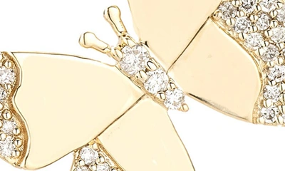 Shop Adina Reyter Diamond Butterfly Charm In Yellow Gold