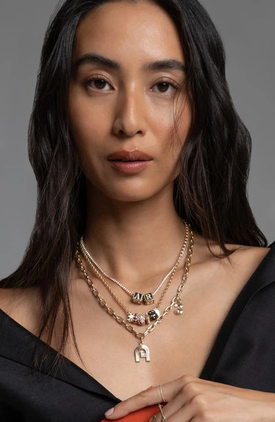 Adina Reyter Initial V Diamond Pendant Necklace In Yellow Gold
