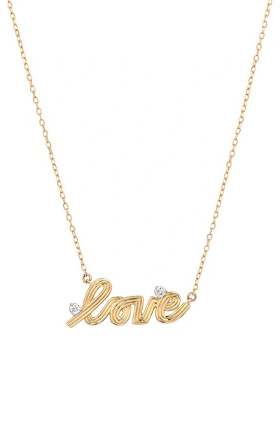 Shop Adina Reyter Groovy Love Diamond Pendant Necklace In Yellow Gold