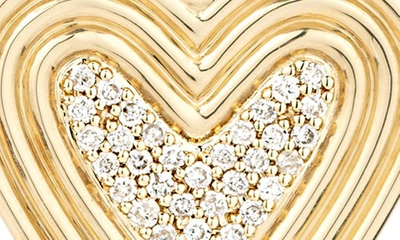 Shop Adina Reyter Make Your Move Diamond Heart Pendant In Yellow Gold