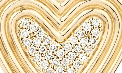 Adina Reyter 14k Yellow Gold Make Your Move Diamond Cluster Heart Charm Pendant In Yellow Gold