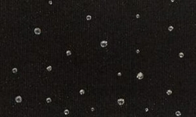 Shop Balmain Rhinestone Detail Long Sleeve Knit Minidress In Eaz Black Multi