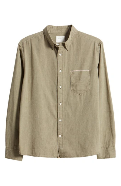 Shop Billy Reid Cotton Button-up Shirt In Olive