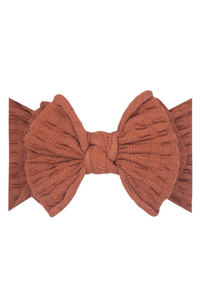 Shop Baby Bling Waffle Knit Headband In Clay