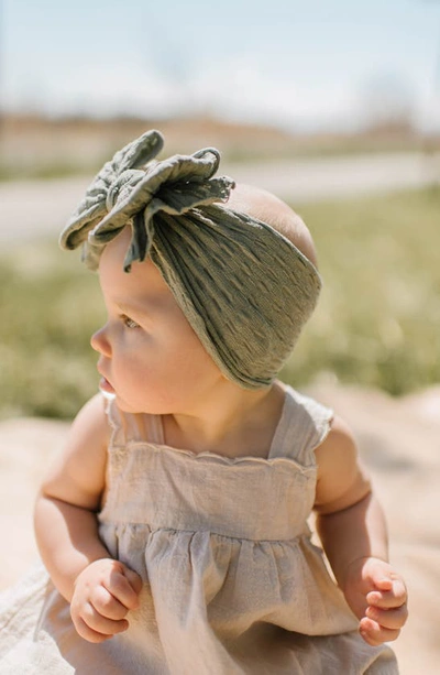 Shop Baby Bling Waffle Knit Headband In Sage