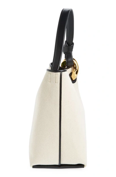 Shop Jw Anderson The Chain Canvas Bucket Bag In Natural