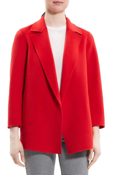 Shop Theory Clairene Wool & Cashmere Jacket In Geranium