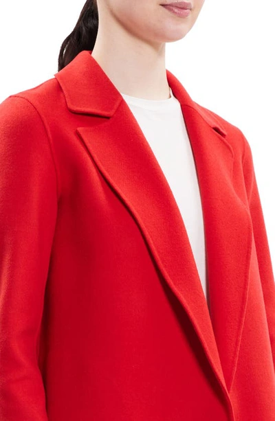 Theory Clairene New Divide Wool-cashmere Jacket In Geranium