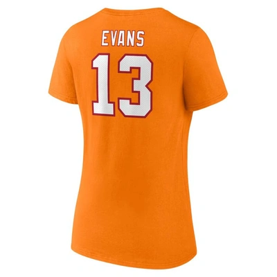 Women's Fanatics Branded Mike Evans Orange Tampa Bay Buccaneers Player Icon Name & Number V-Neck T-Shirt