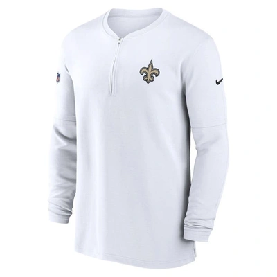 Shop Nike White New Orleans Saints 2023 Sideline Performance Long Sleeve Quarter-zip Top
