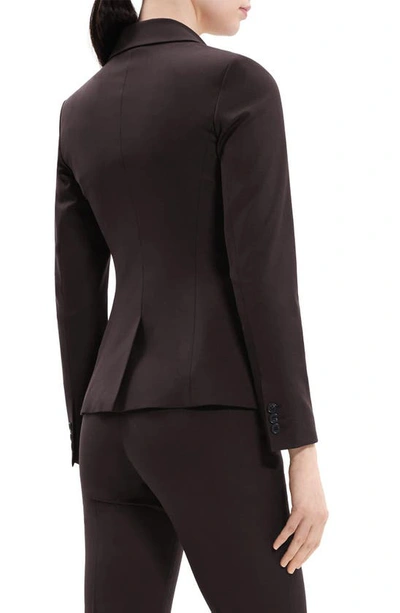 Shop Theory Carissa Stretch Wool Classic Suit Jacket In Mink